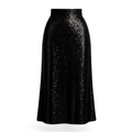 Black sequin skirt on a white background