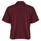 Maroon polo shirt on a white background