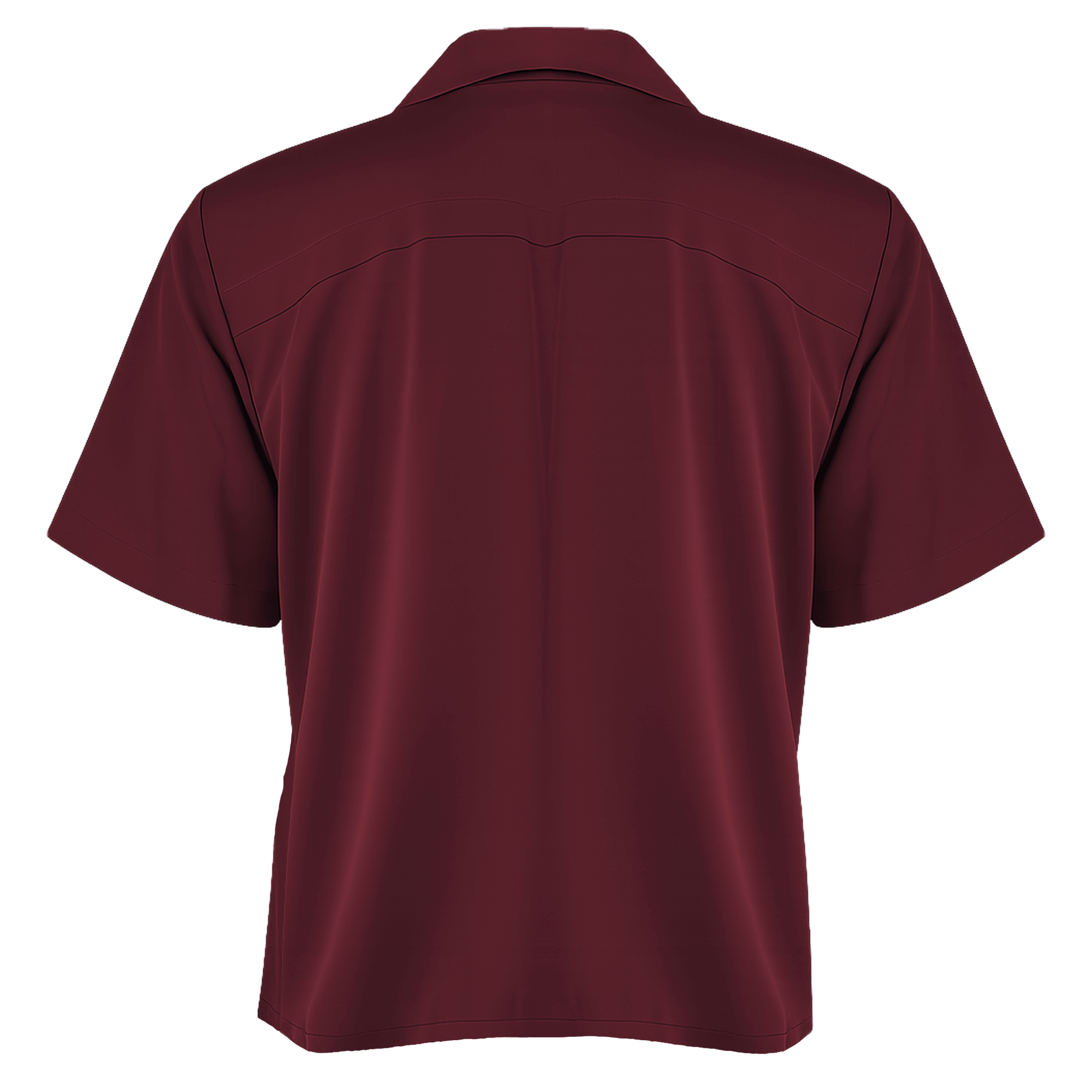 Maroon polo shirt on a white background