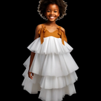 Seraphina Cloud Tiered Dress
