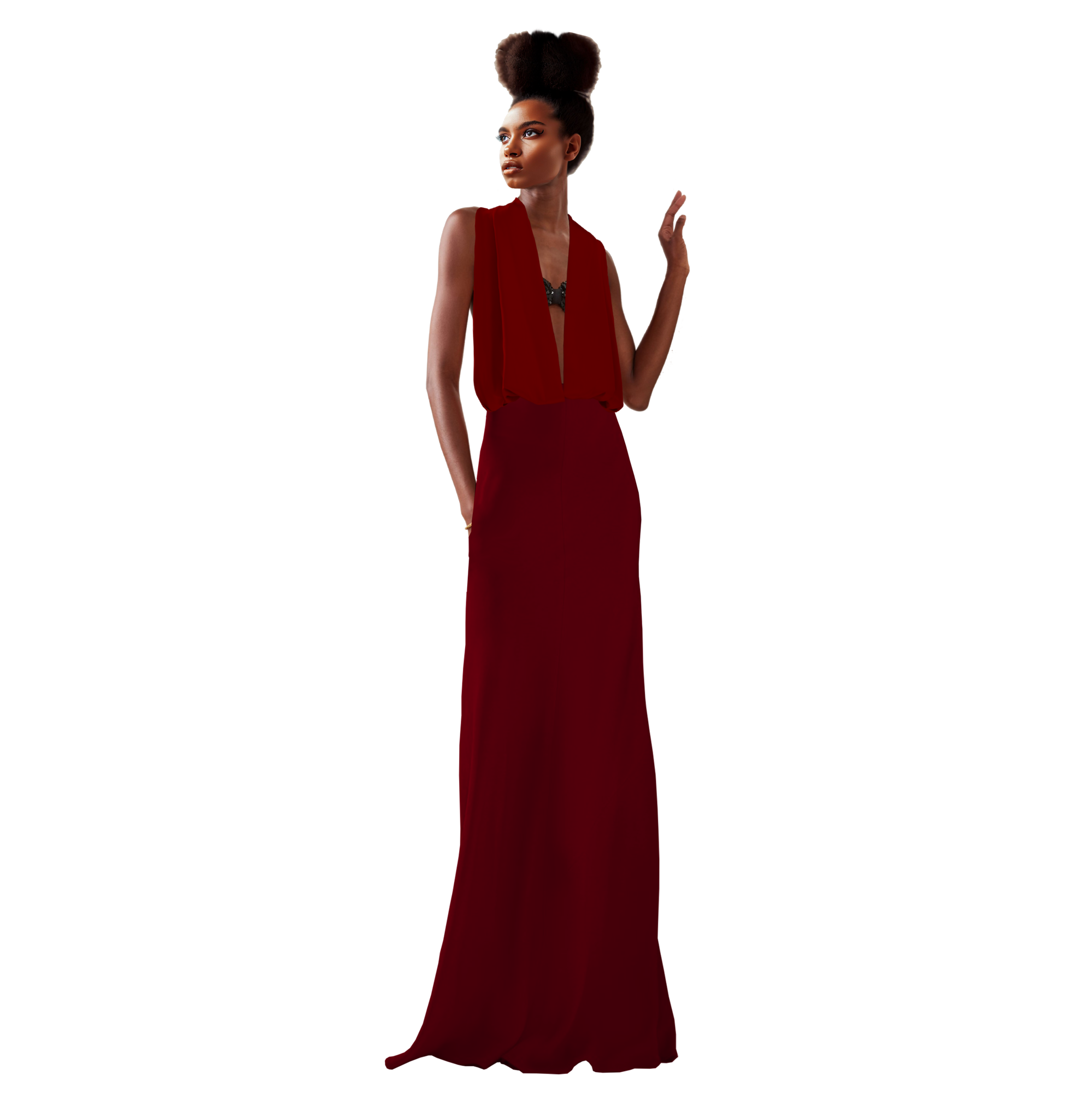 Model wearing a Maison Aria Dress