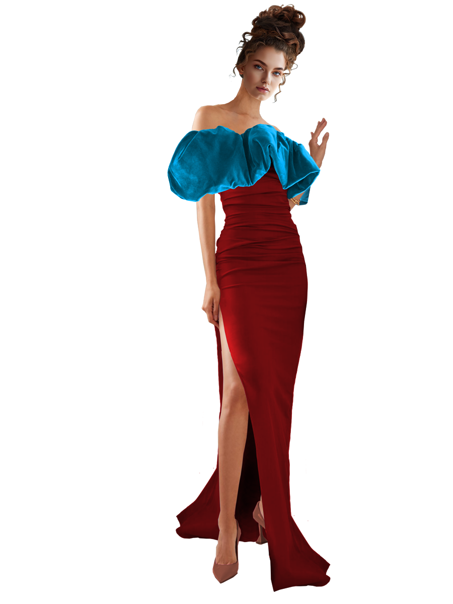 Salome Ruched Maxi Dress