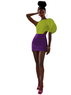 Model wearing a Maison Aria Dress