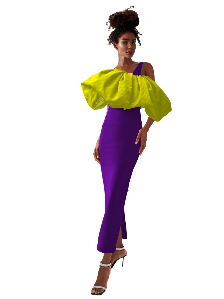 Model wearing a Maison Aria Dress