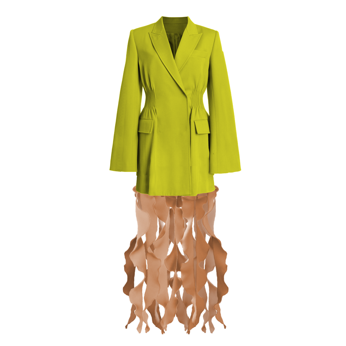 Yara Fringe Blazer Dress