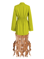 Yara Fringe Blazer Dress