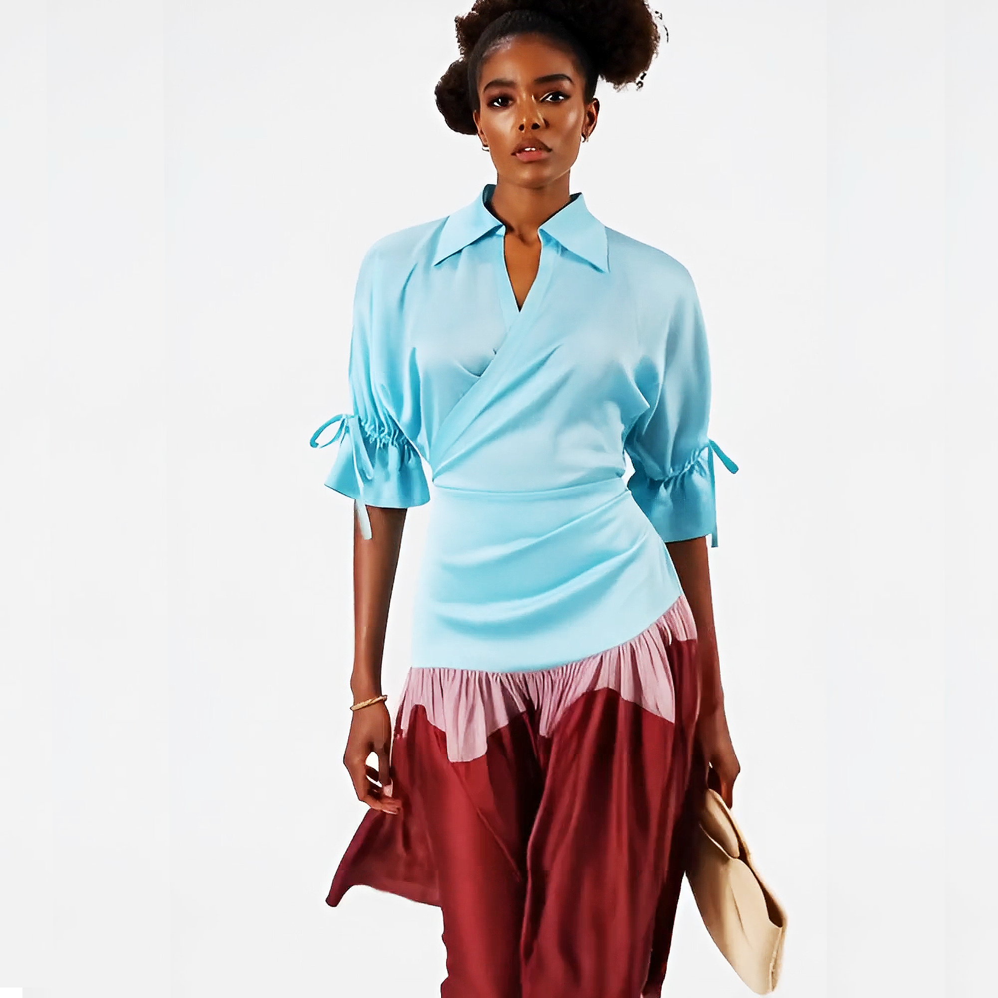 NALIA Faux Wrap Dress