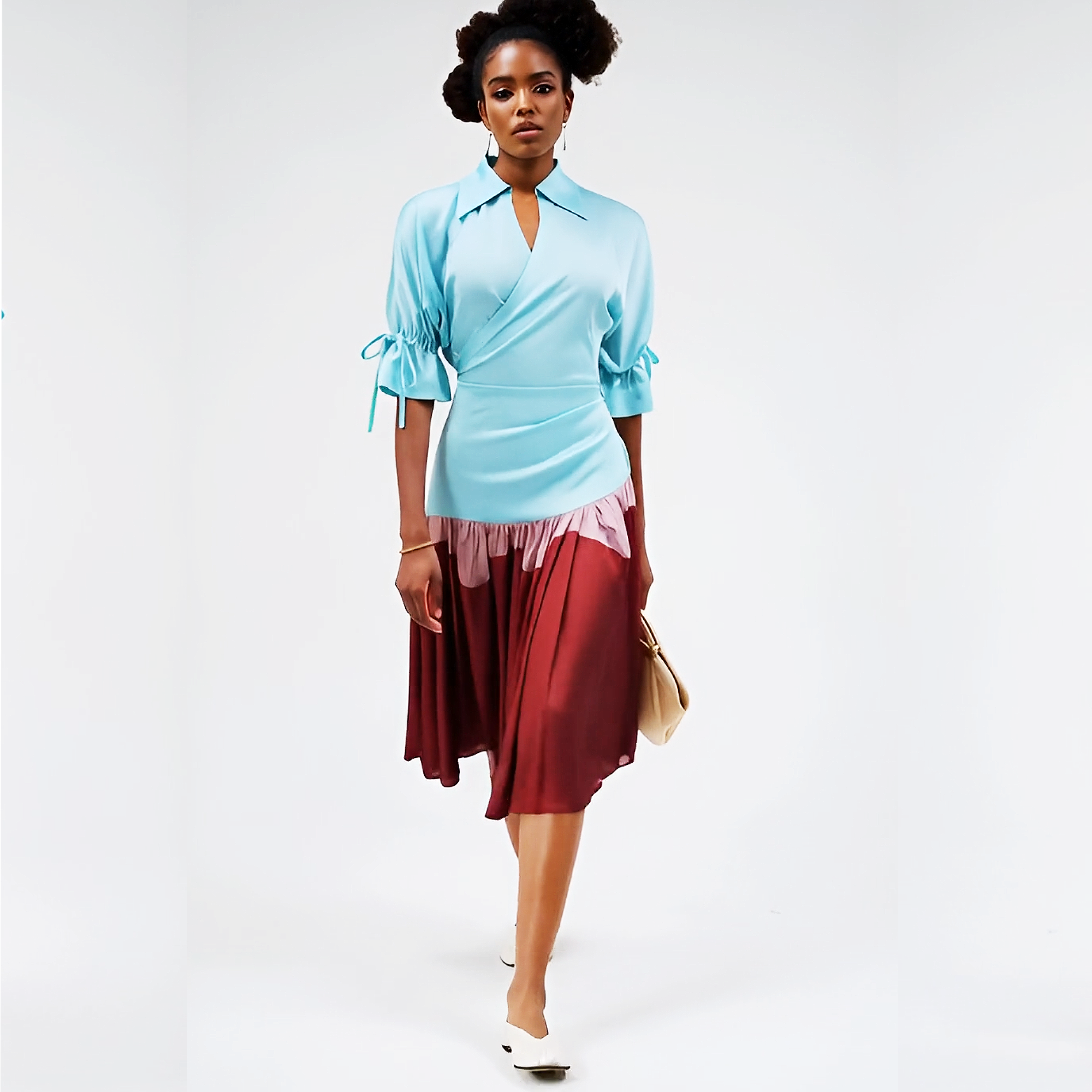 NALIA Faux Wrap Dress