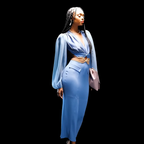 Frost Meadow Maxi Crepe Dress