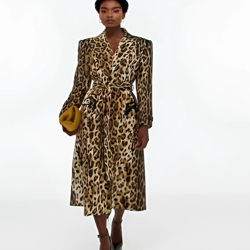 Uju Leopard Print Coat