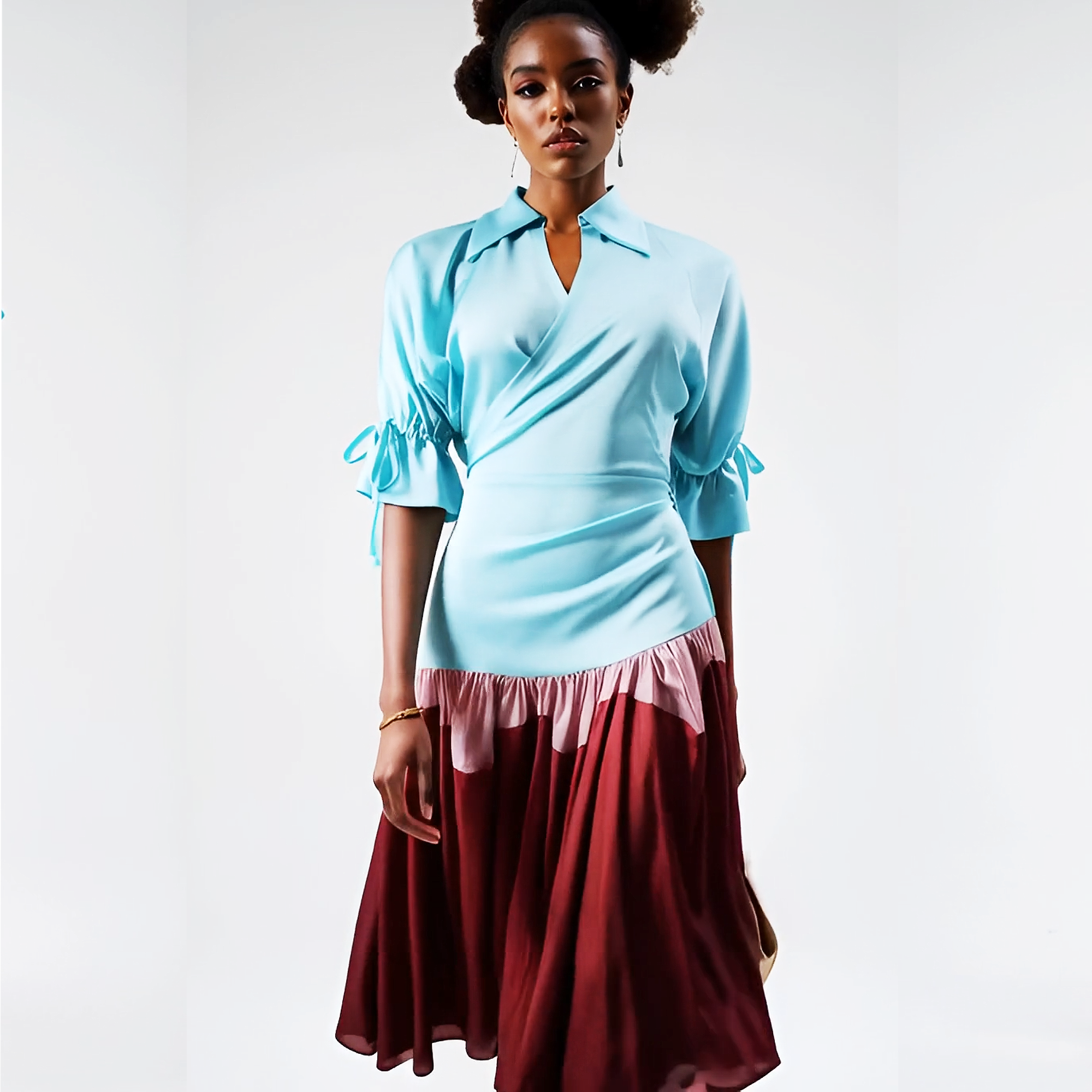 NALIA Faux Wrap Dress