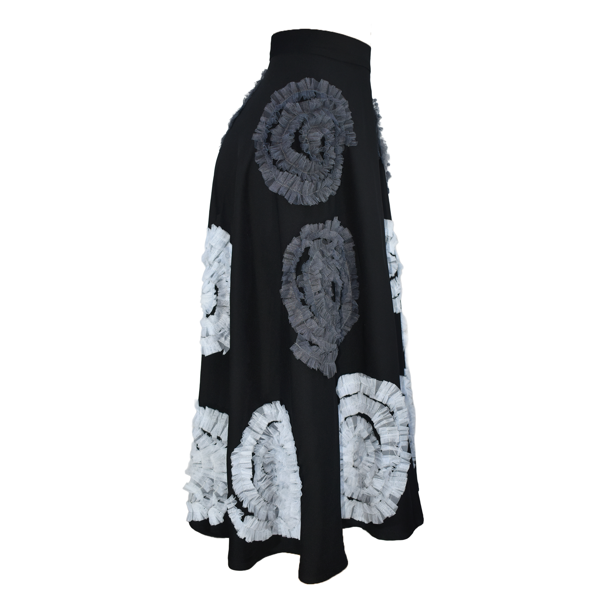 Hana 3D Embellished Midi Skirt