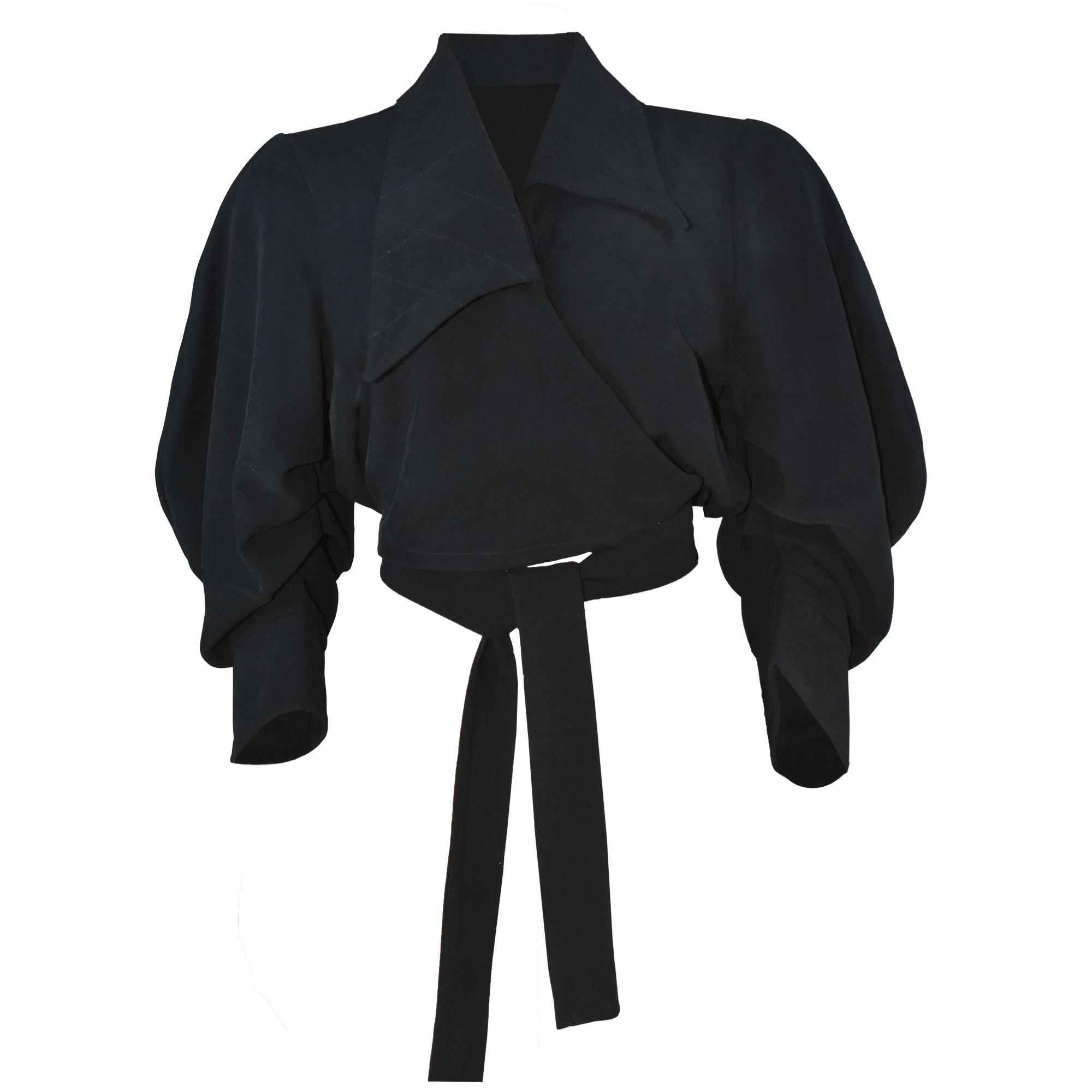 KIFARU Sculpted Wrap Blouse