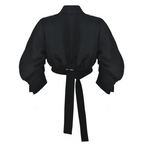 KIFARU Sculpted Wrap Blouse