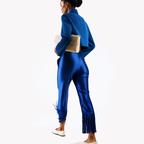 ÌLÚMÍNÀ Indigo Fringe Luxe Trousers