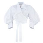 KIFARU Sculpted Wrap Blouse