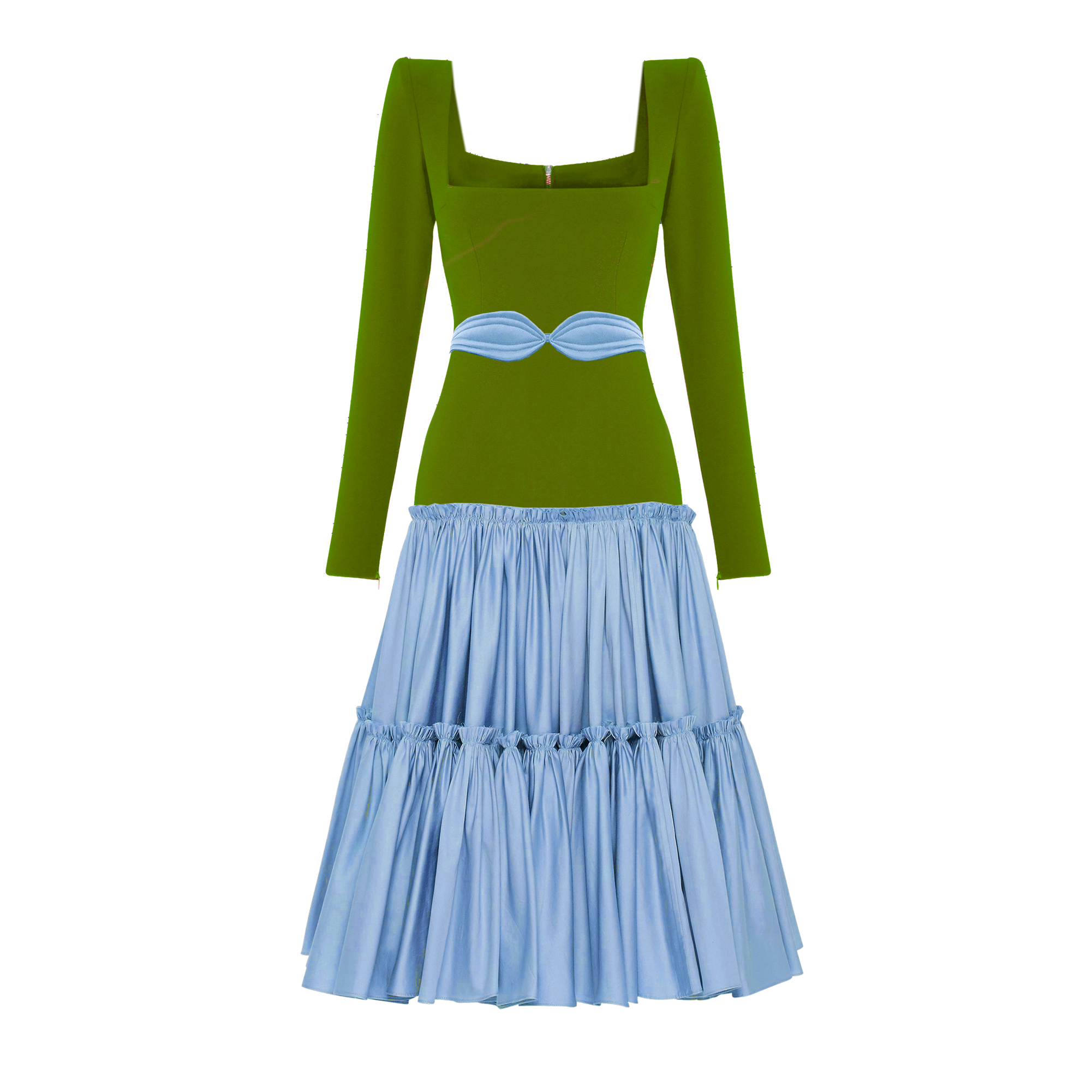 Field and Brook Cotton and Crepe Flared Dress