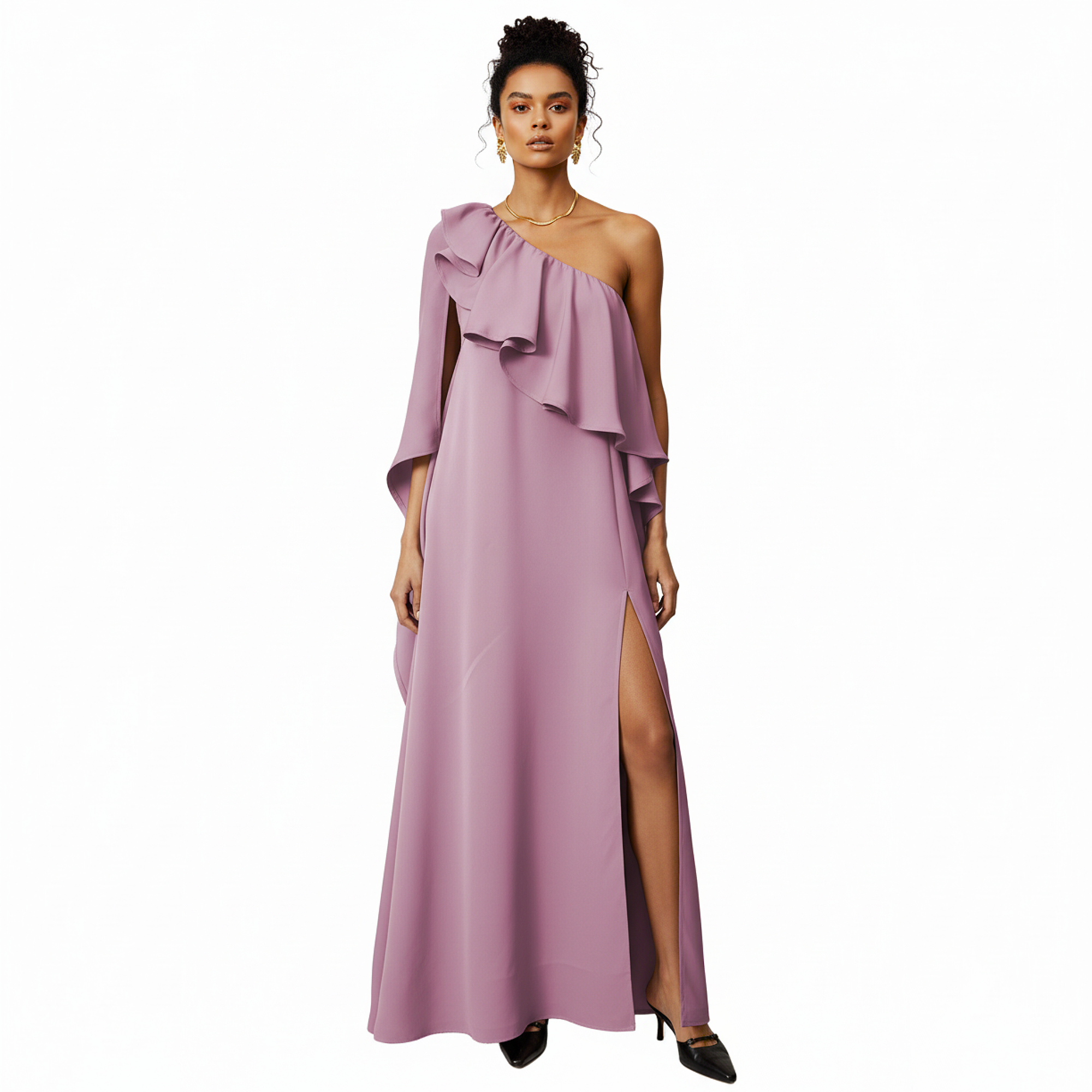 Goddess Draped Maxi Caftan Dress