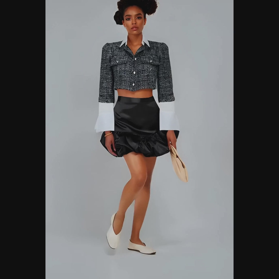 Layali Cropped Tweed Jacket