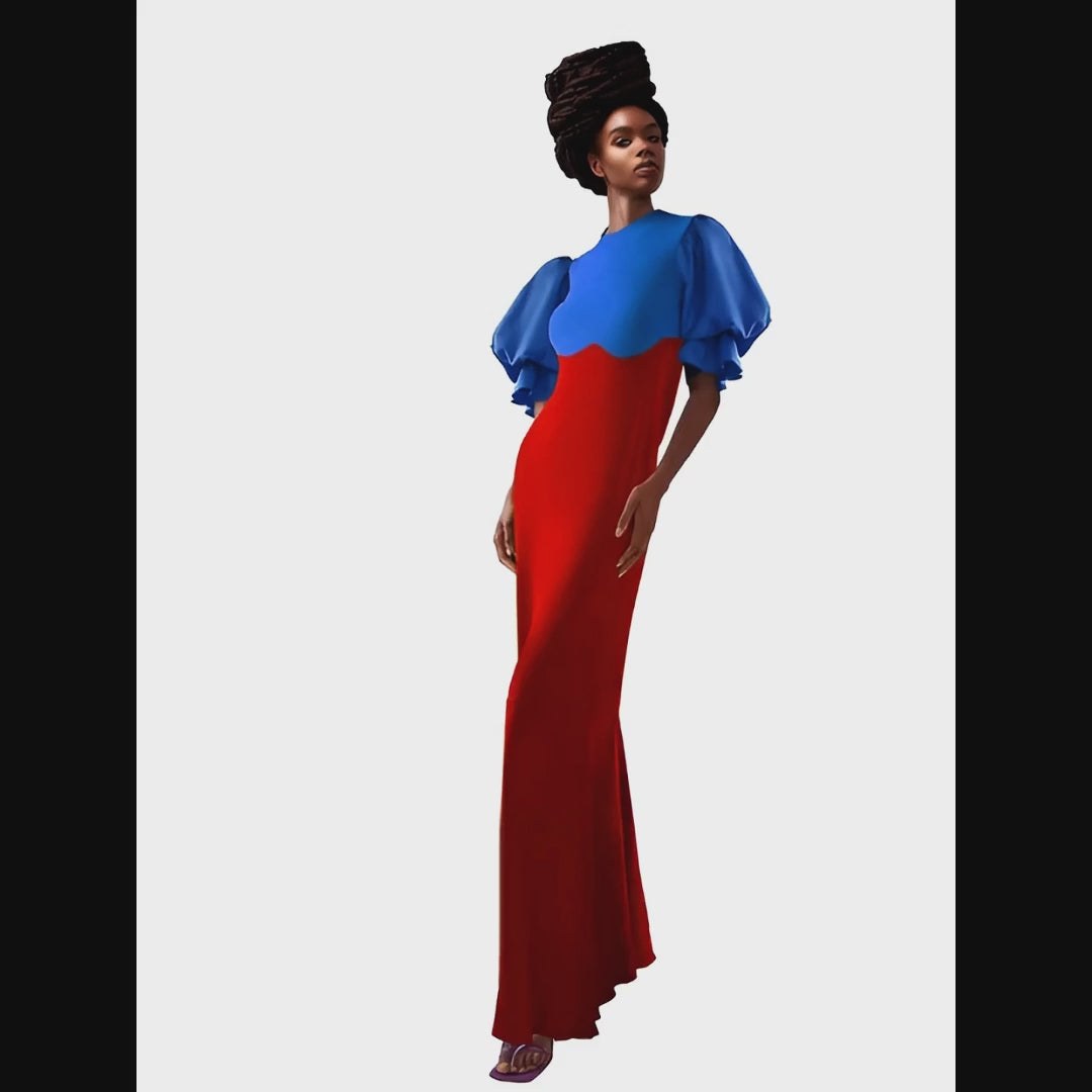 Layla Maxi Draped Cocktail Dress