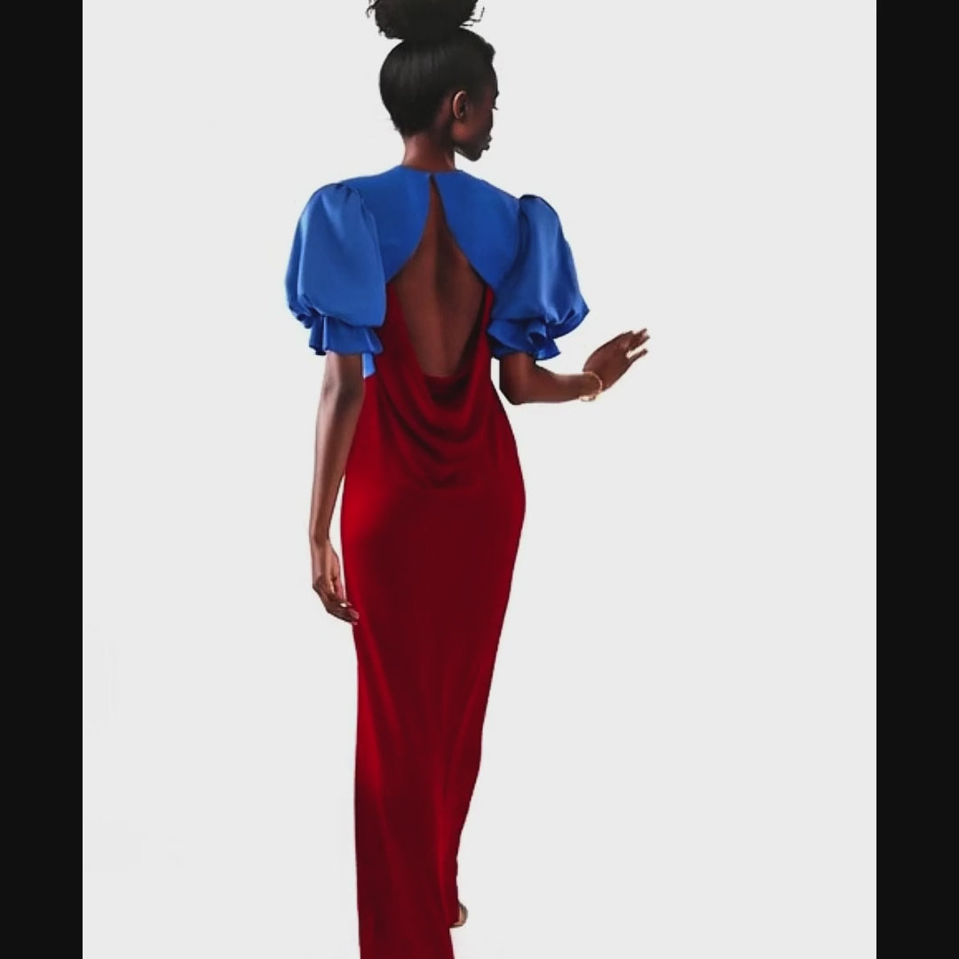 Layla Maxi Draped Cocktail Dress