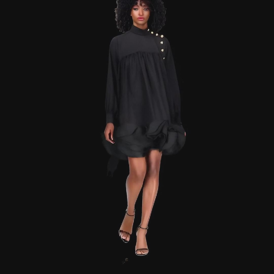 Jules Ruffle Cotton and Silk Tunic