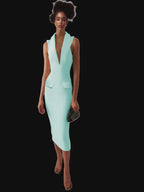 Nene Silk Crepe Sheath Dress