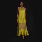 Piper Tiered Silk Crepe Maxi Dress