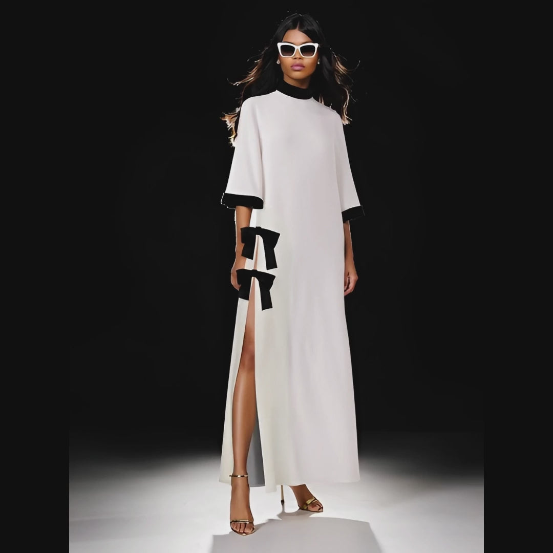 Sia Maxi Crepe Caftan Dress