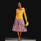 Honey Dew Crepe and Cotton Dress