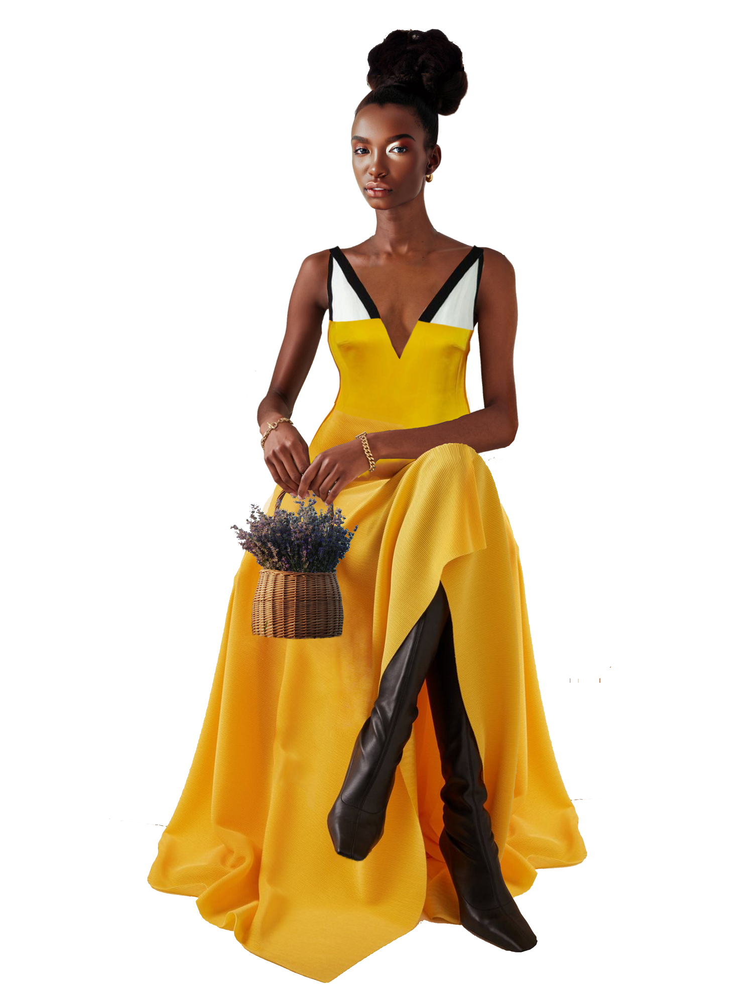 Vogue Daisy Silk Maxi Dress