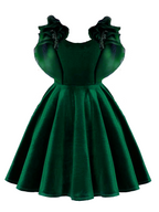 Amethyst Royale Ruffle Velvet Dress